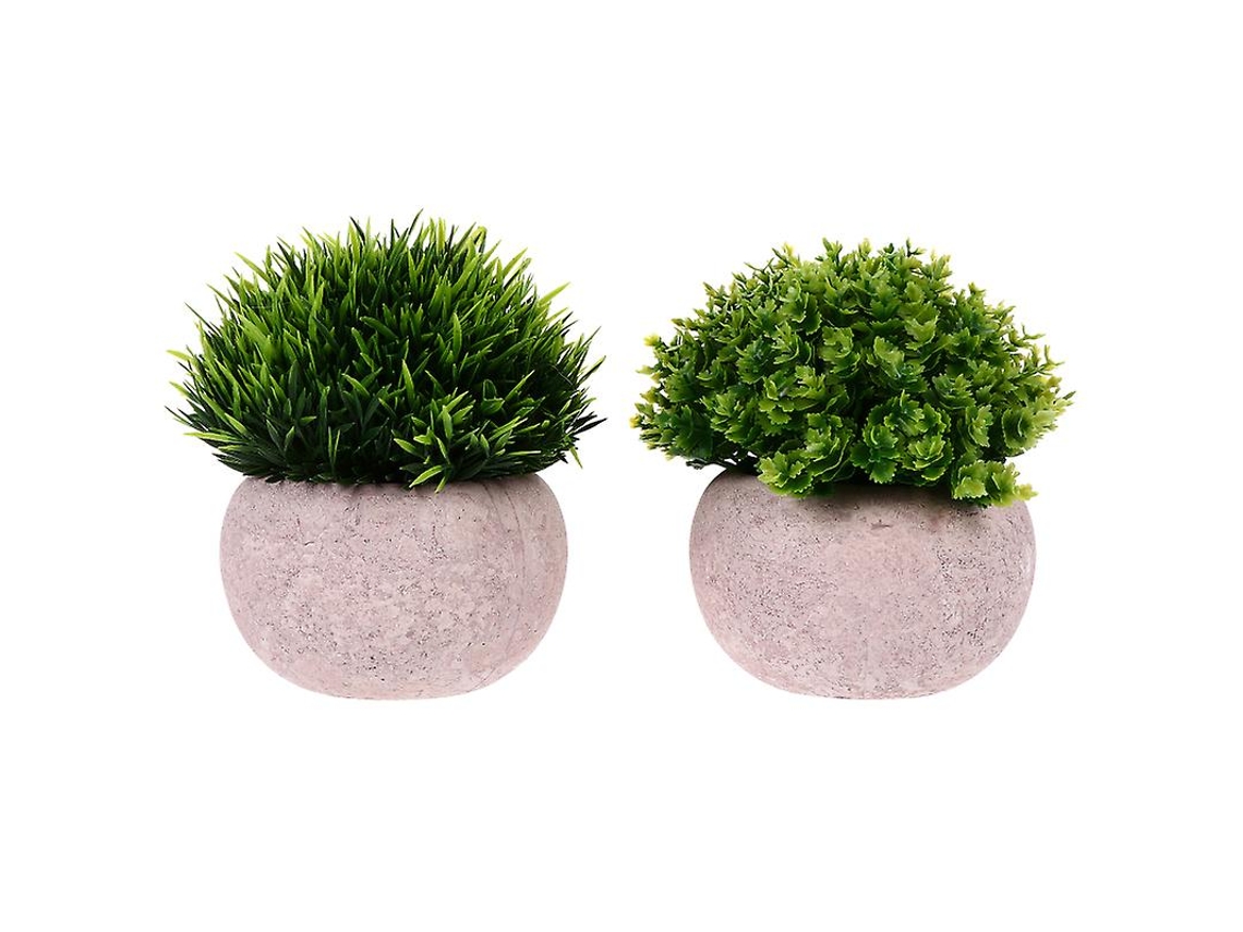 2 piezas planta verde falsa ALLINLESS