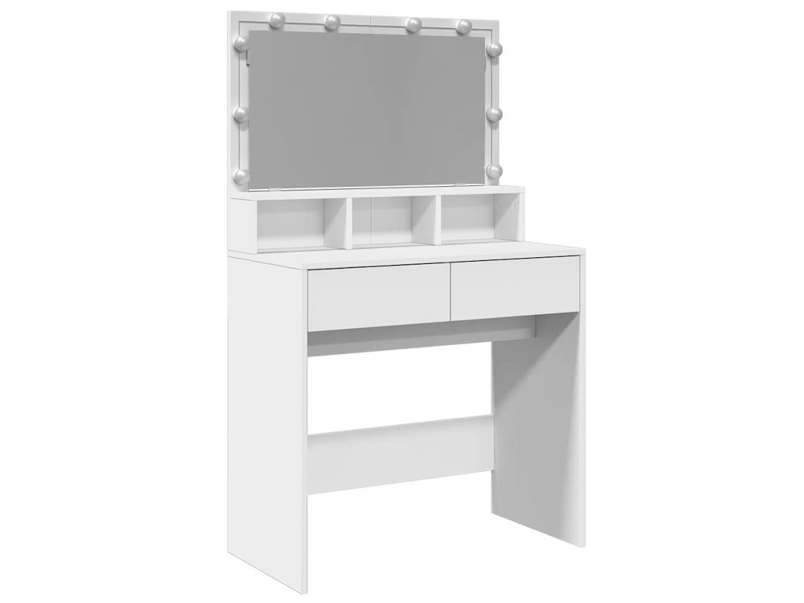 Maison Exclusive - Tocador Con Luces Led Blanco 80x41x134,5 Cm