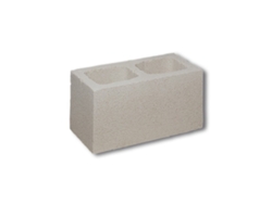 Bloque de hormigón liso hidrófugo, gris / 4 caras lisas / Unidad