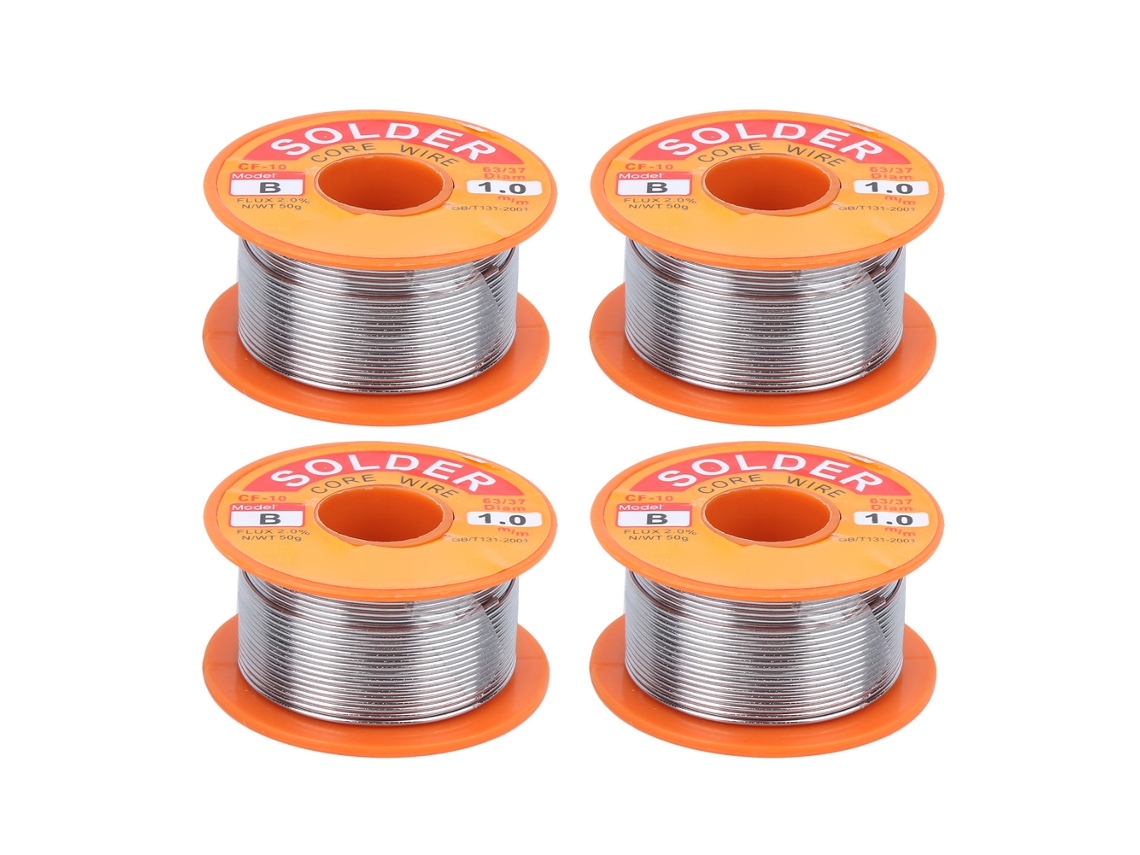 Hilo De Soldadura Con Núcleo Fundente, 50 G, 1 Mm, Alta Pureza, Sin Necesidad De Limpieza, Para Electrónica Y Aeronáutica.