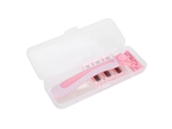 Rastrillo Manual Para Mulher Depilador De Corpo De Aço Inoxidável Com 6 Lâminas E 4 Lâminas Rosa