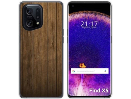 Carcasa para Oppo Find X5 5G TUMUNDOSMARTPHONE Dibujos Madera Multicolor