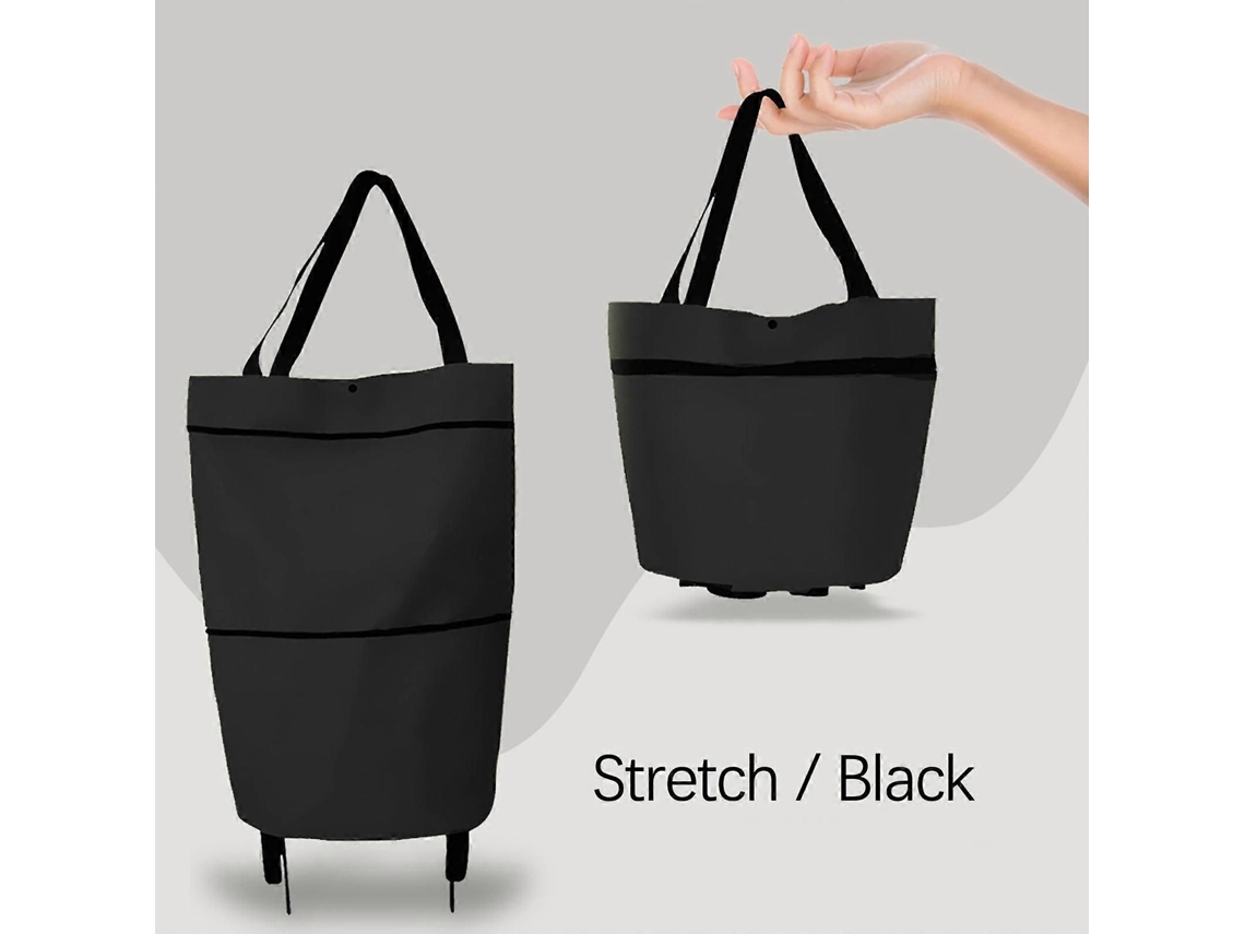 Carrito de la compra plegable y portátil con ruedas, bolsa extraíble, asas de mano, práctico para ir de compras al supermercado, ideal para GOKOCO.