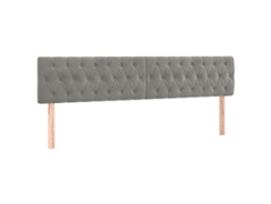 Maison Exclusive - Cabeceros 2 Unidades De Terciopelo Gris Claro 90x7x78/88 Cm