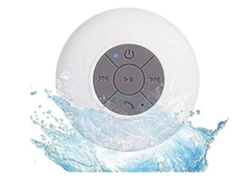 Minialtavoz portátil HiFi impermeable para ducha, piscina, inalámbrico, Bluetooth, manos libres con micrófono Yizhood (blanco)