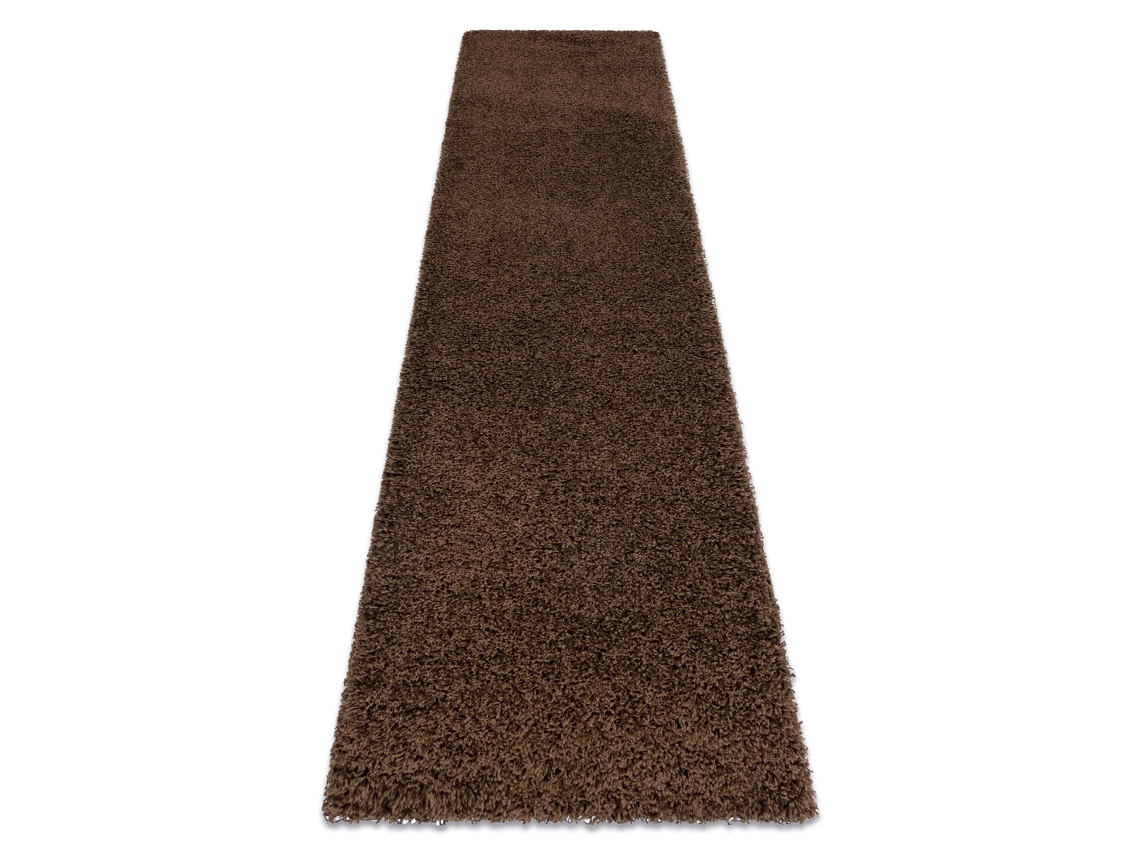 Alfombra, Alfombra de Pasillo Soffi Shaggy 5cm Botella Marrón - Para La Cocina, Entrada, Pasillo
