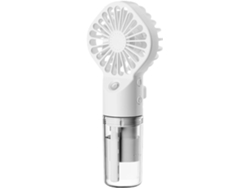 Ventilador portátil Digitallab con carga USB, humidificador silencioso y ajuste de velocidad del viento de cuatro velocidades (blanco)