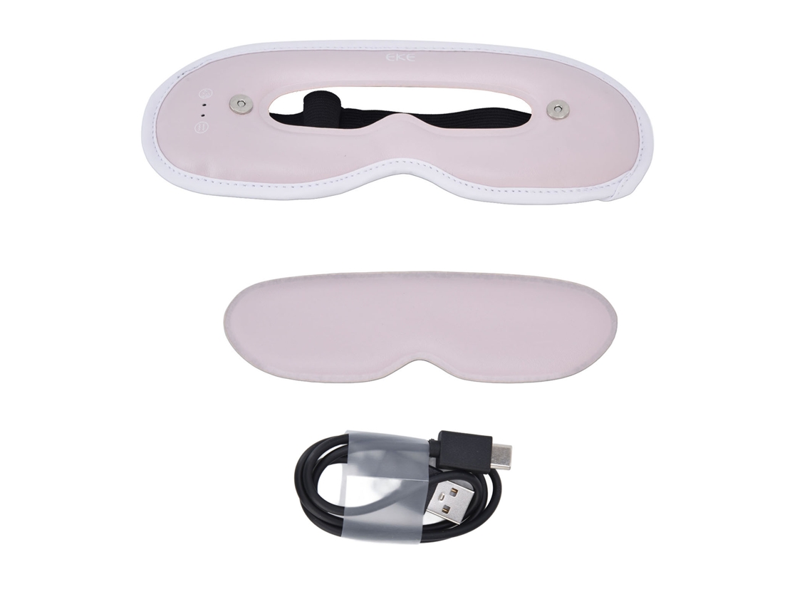 Masajeador Ocular Con Calefacción Inteligente, 3 Velocidades, Antifaz Térmico Para Relajarse En Casa Y De Viaje, Color Rosa.