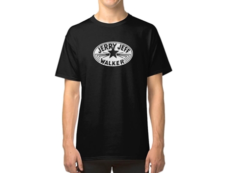 Camiseta Vintage ROCKINSTONE Jerry Jeff Walker Logo Algodón para Hombre (2XL - Blanco)