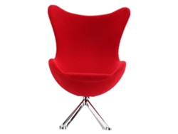 Ats-silla Miniatura Sofá Flock Mini Modelo Mueble Decoración Accesorio Casa Muñecas 1:12 Rojo