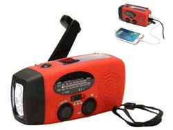 Radio Solar portátil multifunción con manivela al aire libre para emergencias con linterna led con manivela