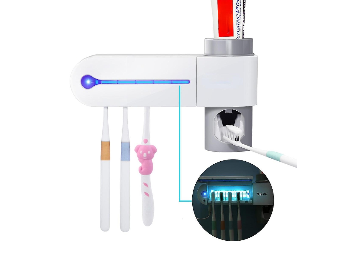Esterilizador UV para múltiples cepillos de dientes, portacepillos, limpiador y dispensador automático de pasta de dientes. Nostalgia88