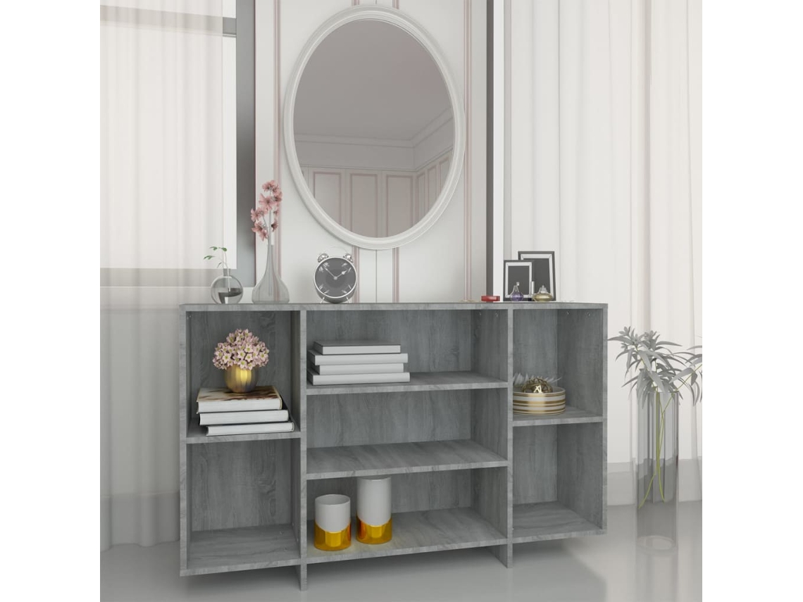 Lovely Home Aparador 120X30X75 Cm Aglomerado Gris Sonoma