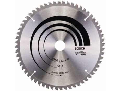 Disco de Sierra Circular BOSCH Optiline Madera 254x30x2.0 mm - 60