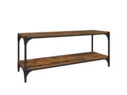Maison Exclusive - Mueble Para Tv Contrachapada Y Acero Roble Ahumado 100x33x41 Cm