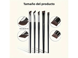 Set de brochas para delineador de ojos con hojas finas y anguladas para una aplicación precisa del maquillaje. MDUG