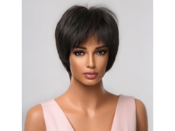 Peluca De Pelo Sintético De Alta Temperatura Corto Pixie Con Capas Para Mujer