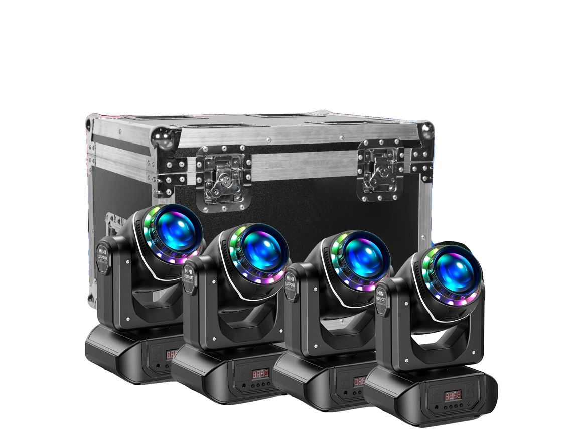 Estuche de transporte, piel de alta calidad, 57,5 ​​cm x 40 cm x 50,5 cm, capacidad para 4 unidades de iluminación, certificado CE, protección OEM duradera