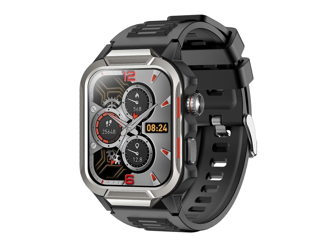 Reloj inteligente robusto Hengrongshen GTS9 para exteriores con pantalla TFT de 1,96 pulgadas y resistencia al agua hasta 3 ATM