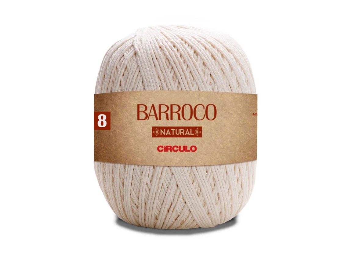 Hilo de crochet natural Baroque Circle 8 700 g