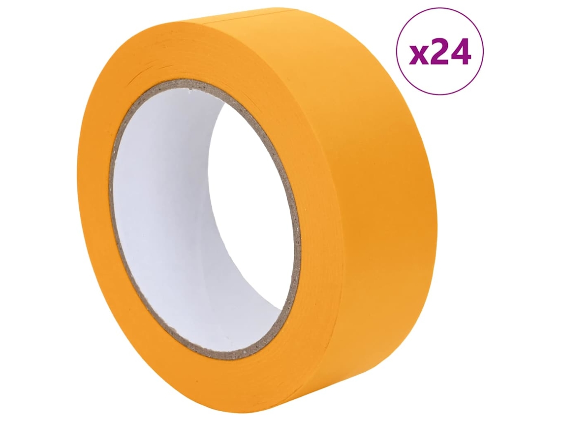 Maison Exclusive - Cintas De Enmascarar Para Pintores 24 Pcs Amarillo 38mm X 50m