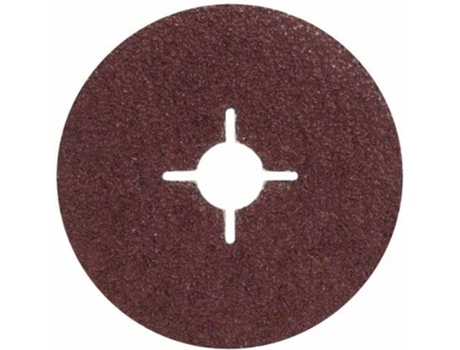 Conjunto de 5 Discos de Lija BOSCH en Fibra para Amoladora - Corindo D= 115 mm; K= 24; 5 Un