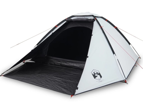 vidaXL Tienda de campaña iglú 2 personas tela opaca impermeable blanco