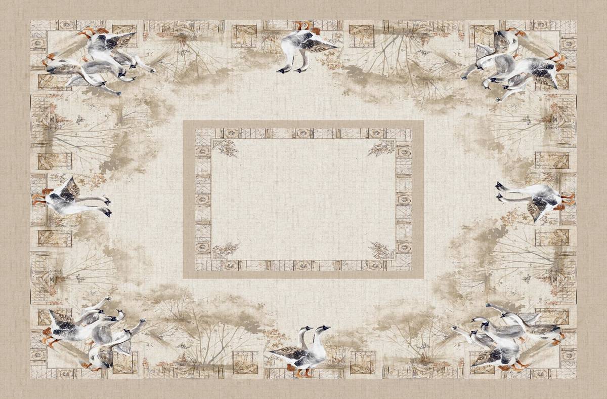 Mantel NAF NAF Ocas (Gris - Algodón - 150x150 cm)