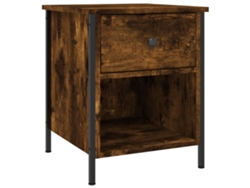Mesita de noche Maison Exclusive, derivada de madera ahumada (40 x 42 x 50 cm)