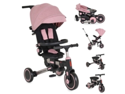 Triciclo evolutivo Byox Flexton 6 en 1 con asiento giratorio y control parental, rosa, MONI