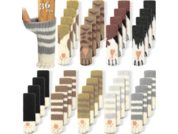 36 calcetines de tela para patas de silla con forma de gato (9 juegos)