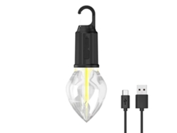 Linterna LED de camping con 2 modos, recargable por USB, resistente al agua, ideal para colgar en tiendas de campaña y barbacoas. Aeuzwr