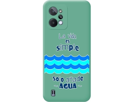 Carcasa para Realme C31 TUMUNDOSMARTPHONE Silicona Líquida Dibujos Verde