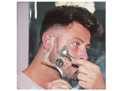 Peine para barba para hombres, barbería, cuidado de la barba, apariencia transparente, moldeador de bigote, peine para peinar, estilizador, tienda Jinyubo