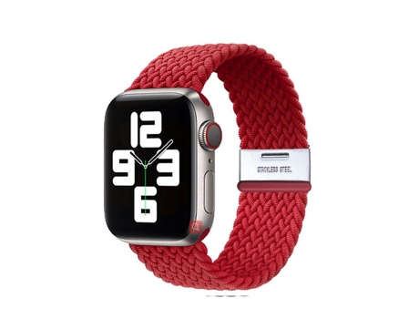 Correa Pulsera Trenzada Flexible para Apple Watch Series 6 40Mm Rojo