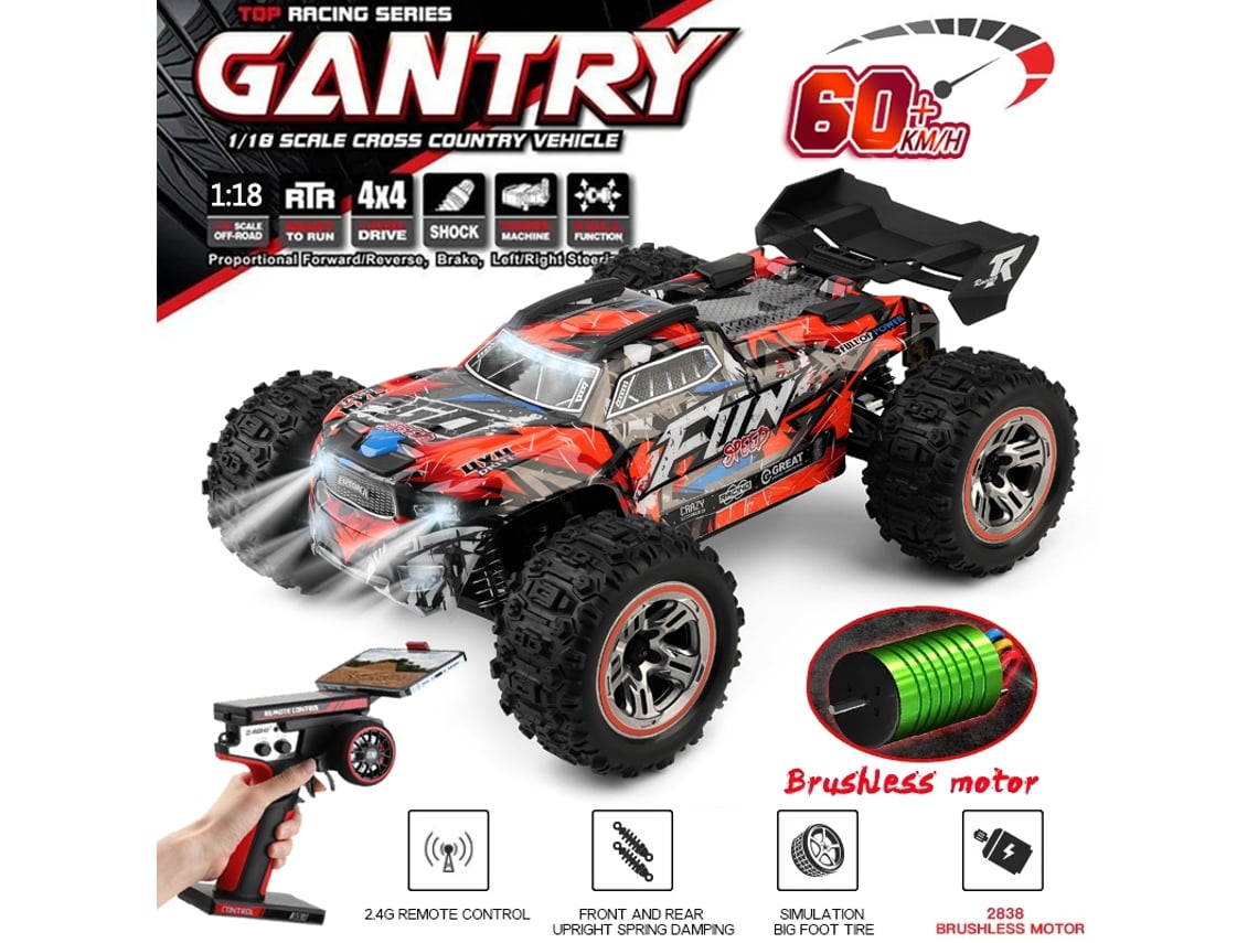 Coche RC 4x4 70 km/h Monster Professional de alta velocidad Drift Control remoto Juguete para niños Aeuzwr
