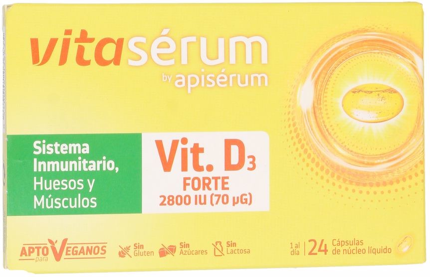 Suplemento Alimentar APISERUM Vitasérum Vit. D3 Forte 24 (Cápsulas)