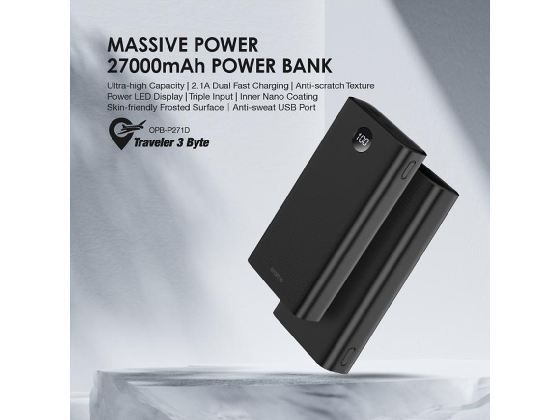 Power Bank (27000mah Carga Rápida) Oraimo Opb-p271d Traveler-3-byte Power Bank De Carga Rápida 27000mah