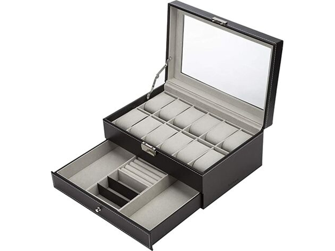 Caja de Organización Relojes Exhibición Niveles (20x13x30cm) Kofihety