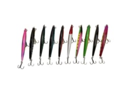 2026rebe-10pcs Señuelos Duros De Plástico Duraderos Con Anzuelos Accesorios De Pesca 8.5g 9.5cm