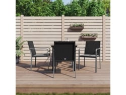 Juego de comedor de jardín de 5 piezas con cojines de mimbre y acero de DKD Home Decor