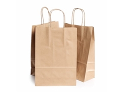 Pack 50 Bolsas Papel Kraft Marrón Con Asas 18X8X24Cm ESPIRITO REBELDE