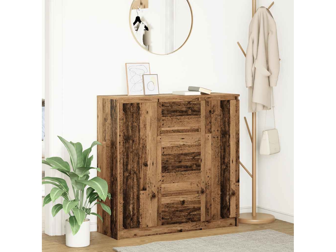 Aparador | Mueble De Comedor | Buffet Con Cajones Madera Vieja 100,5x35x98,5 Cm Wsd21705