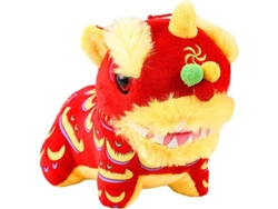 Muñeco Mascota León Bailarín De Peluche Decoración Para Buena Suerte Dragón