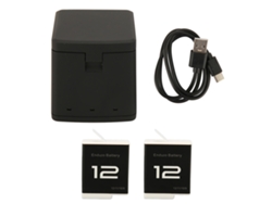 Cargador De Baterías Para Cámara De 3 Canales Con 2 Baterías Recargables De Iones De Litio De 1800 Mah.