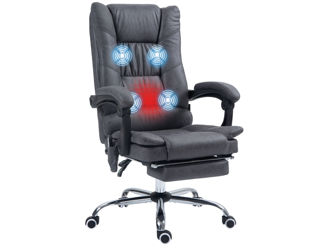 Sillón Masaje Oficina Reposapiés Altura Regulable Negro