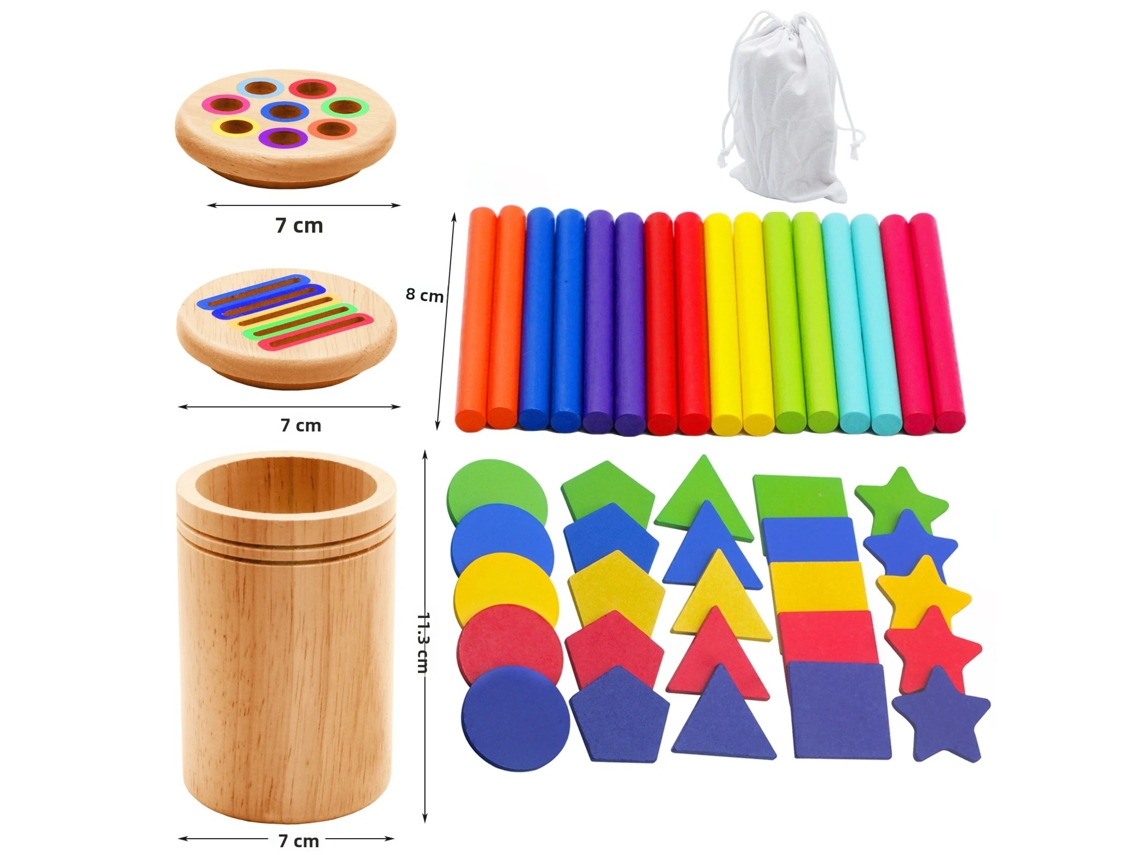 Juguetes De Madera Para Combinar, Juguetes De Equilibrio Para Combinar Y Clasificar Colores, Para Desarrollar La Motricidad Fina.