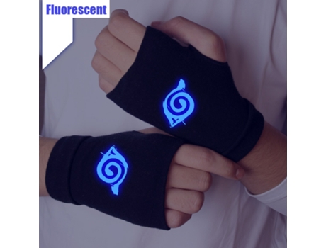 Sarung tangan hitam cosplay naruto anime akatsuki itachi sarung tangan hangat tanpa jari sepeda motor mainan untuk hadiah anak-anak dewasa