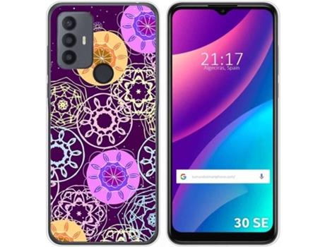 Carcasa para TCL 30 SE TUMUNDOSMARTPHONE Dibujos Radial Multicolor