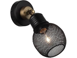 Lámpara de Pared HOMEMANIA Pende Metal - Oro, Negro - 15 x 12 x 25 cm)